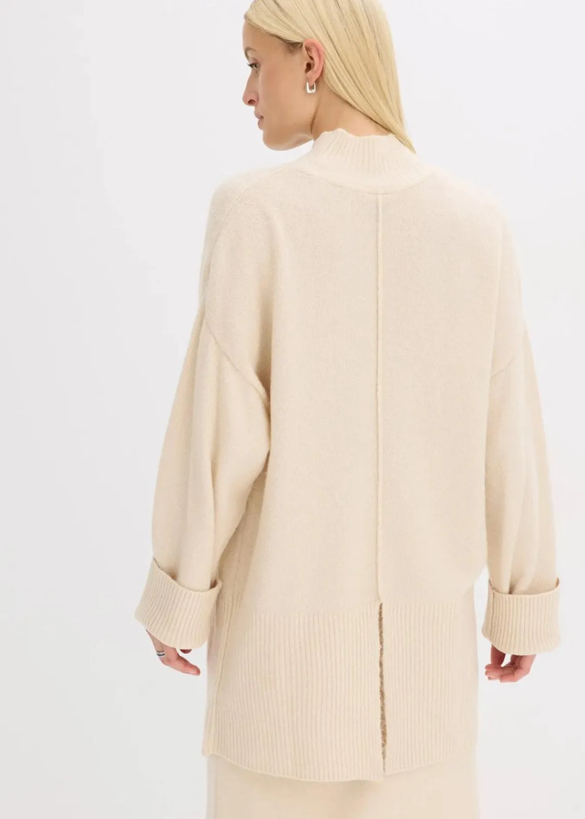 bonprix Bekleidung·Umstandsmode|Bekleidung·Jeans^Oversize-Pullover kieselbeige meliert