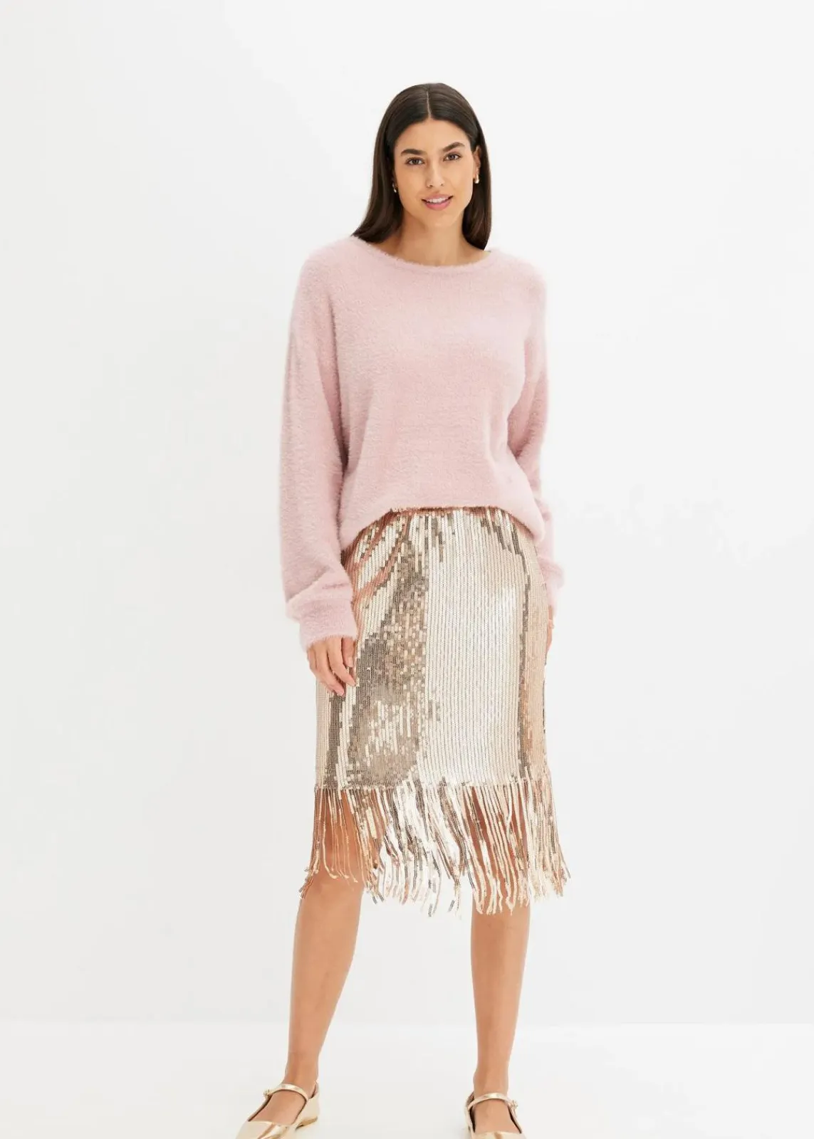 bonprix Pullover & Strickjacken|Bekleidung·Jeans^Oversize-Pullover aschrosa