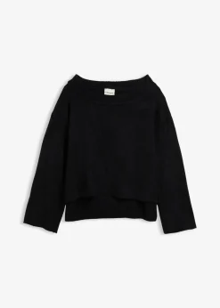 bonprix Bekleidung·Umstandsmode|Strickmode^Oversize-Pullover schwarz