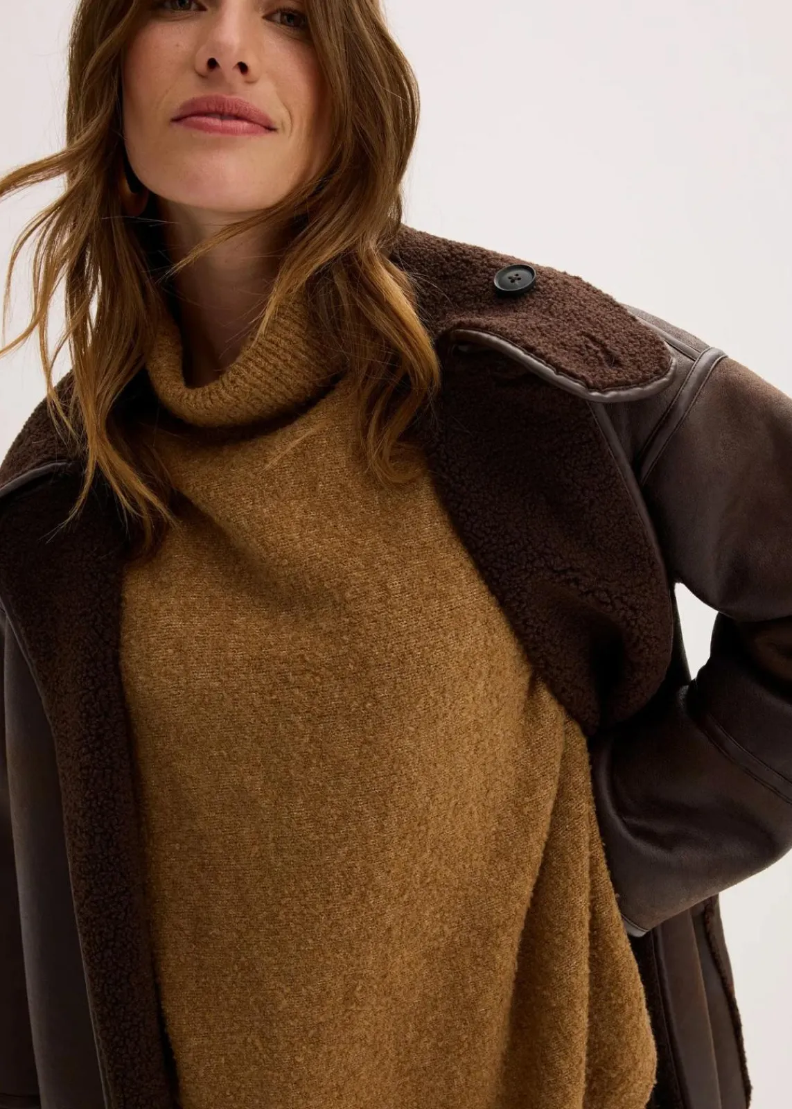 bonprix Strickmode|Pullover & Strickjacken^Oversize-Pullover cognac braun