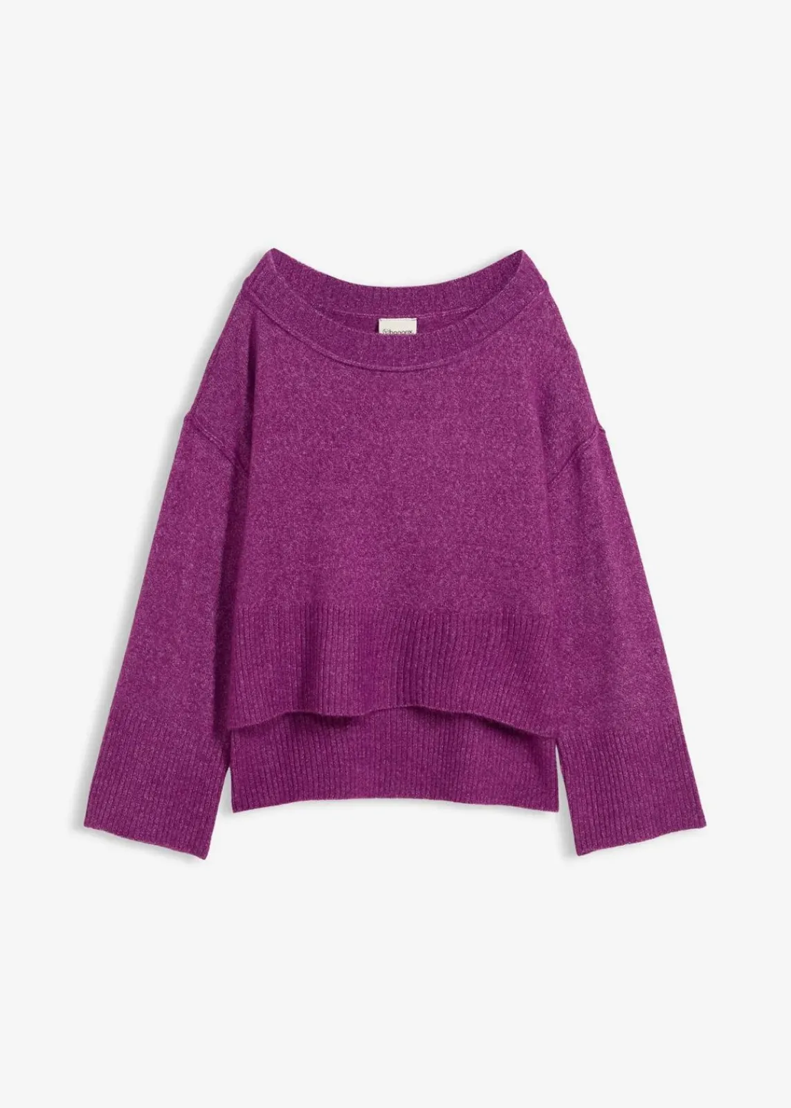 bonprix Bekleidung·Umstandsmode|Strickmode^Oversize-Pullover dunkelfuchsia