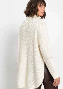 bonprix Strickmode|Pullover & Strickjacken^Oversize-Pullover cremeweiss