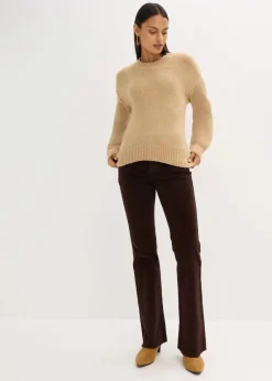 bonprix Bekleidung·Umstandsmode|Bekleidung·Jeans^Oversize-Pullover hellkhaki meliert