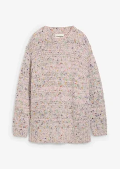 bonprix Bekleidung·Umstandsmode|Bekleidung·Jeans^Oversize-Pullover aus Noppengarn teerose meliert