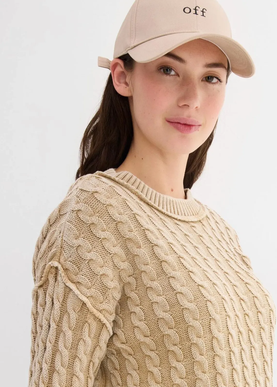 bonprix Strickmode|Pullover & Strickjacken^Oversize-Pullover aus reiner Baumwolle new beige
