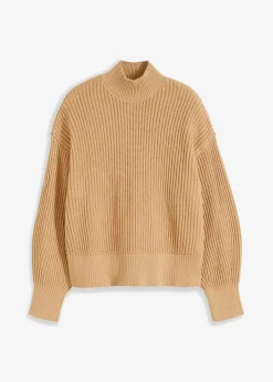 bonprix Bekleidung·Umstandsmode|Bekleidung·Jeans^Oversize-Pullover aus reiner Baumwolle latte macchiato