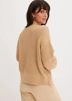 bonprix Bekleidung·Umstandsmode|Bekleidung·Jeans^Oversize-Pullover aus reiner Baumwolle latte macchiato