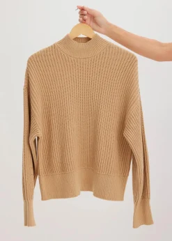 bonprix Bekleidung·Umstandsmode|Bekleidung·Jeans^Oversize-Pullover aus reiner Baumwolle latte macchiato