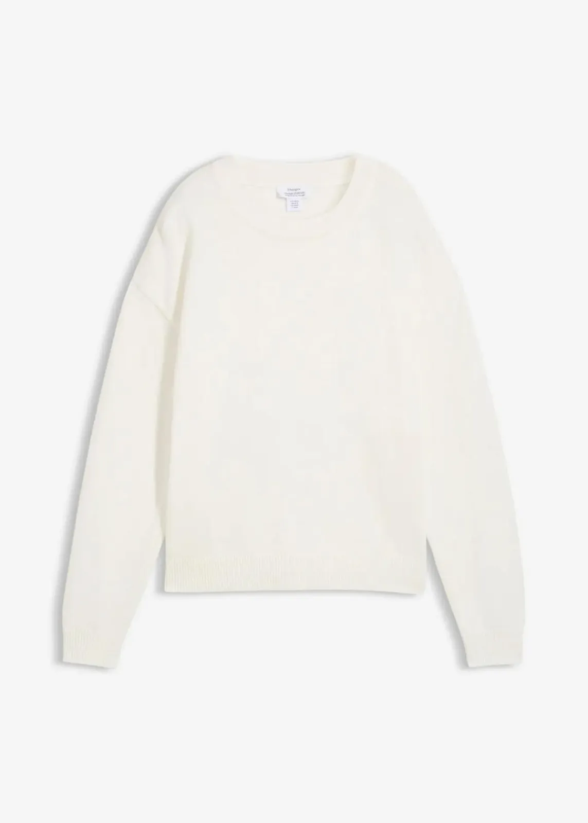bonprix Bekleidung·Umstandsmode|Strickmode^Oversize-Pullover aus reiner Baumwolle wollweiß