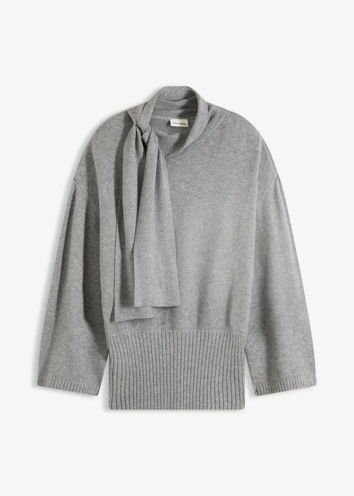 bonprix Bekleidung·Umstandsmode|Bekleidung·Jeans^Oversize-Pullover aus softem Viskose-Mix grau meliert