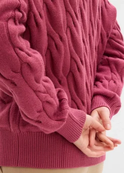 bonprix Bekleidung·Umstandsmode|Strickmode^Oversize-Pullover aus softem Viskose-Mix kirschblütenpink