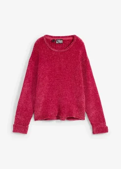 bonprix Strickmode|Nachhaltigere Materialien^Oversize-Pullover aus weichem Chenille beerenrot