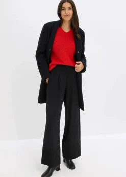 bonprix Bekleidung·Umstandsmode|Strickmode^Oversize-Pullover aus Woll-Mix lavarot
