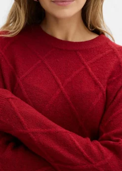 bonprix Bekleidung·Umstandsmode|Pullover & Strickjacken^Oversize-Pullover aus Zopfstrick abendrot