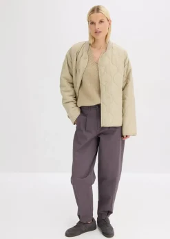 bonprix Bekleidung·Umstandsmode|Strickmode^Oversize-Pullover mit V-Ausschnitt mattschilf