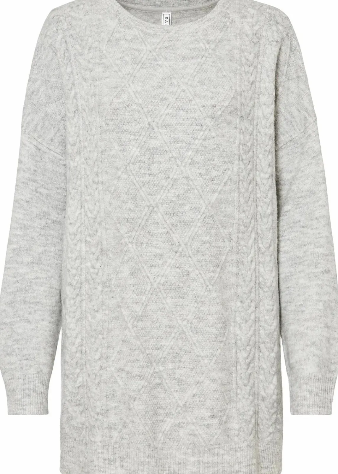 bonprix Bekleidung·Umstandsmode|Bekleidung·Jeans^Oversize-Pullover mit Zopfmuster hellgrau meliert