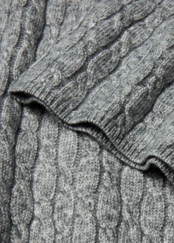 bonprix Bekleidung·Umstandsmode|Bekleidung·Jeans^Oversize-Pullover mit Zopfmuster grau meliert