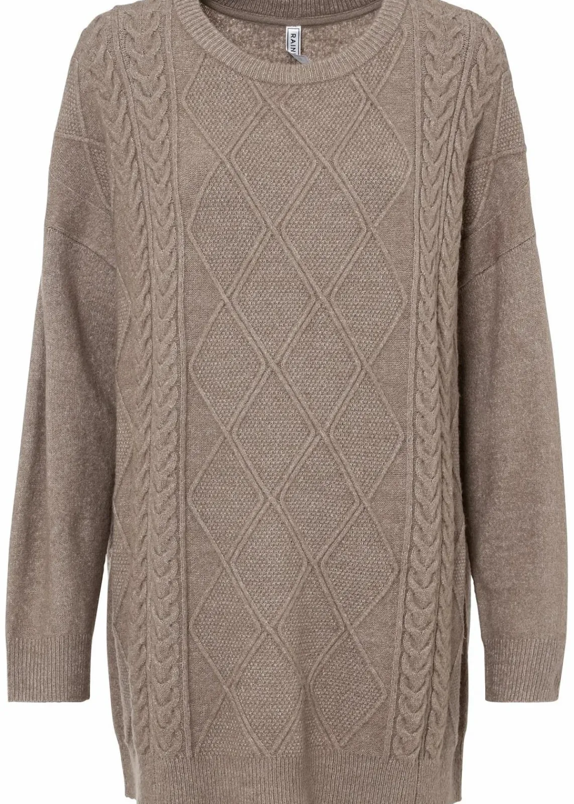 bonprix Bekleidung·Umstandsmode|Bekleidung·Jeans^Oversize-Pullover mit Zopfmuster taupe meliert
