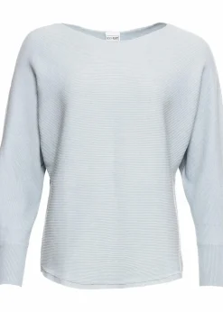 bonprix Pullover & Strickjacken|Bekleidung·Jeans^Oversize-Ripp-Pullover puderblau meliert