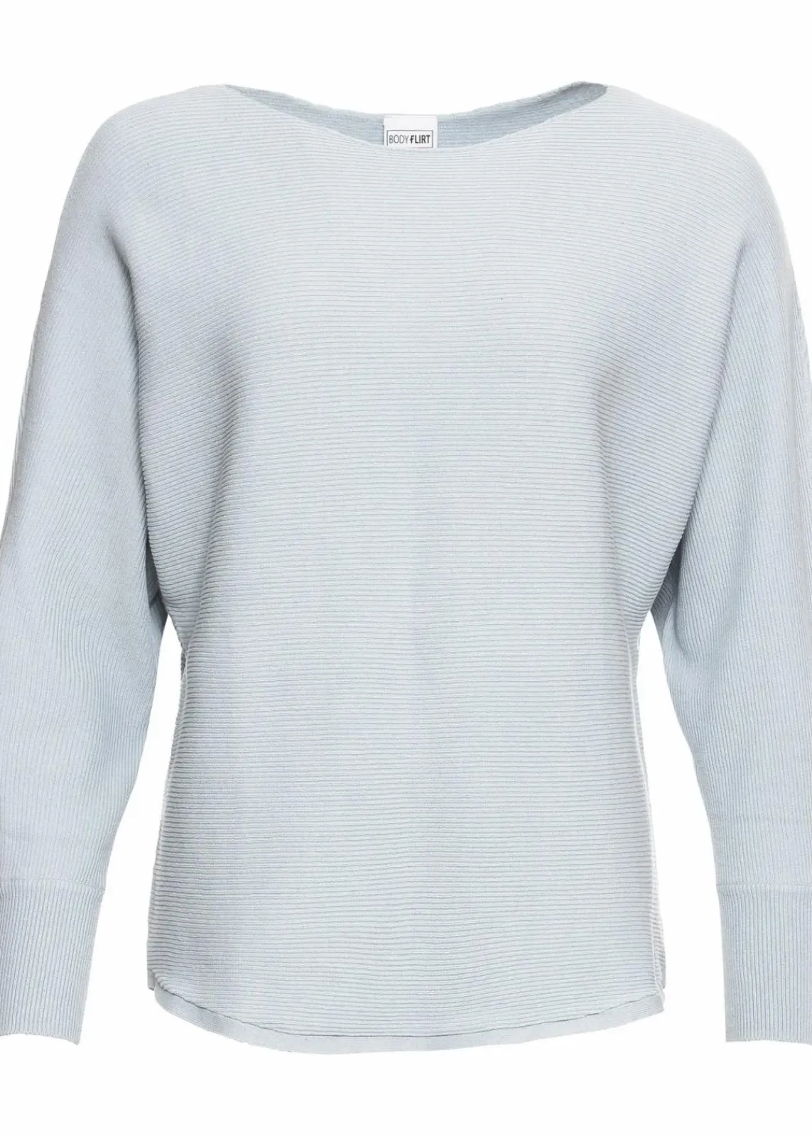 bonprix Pullover & Strickjacken|Bekleidung·Jeans^Oversize-Ripp-Pullover puderblau meliert