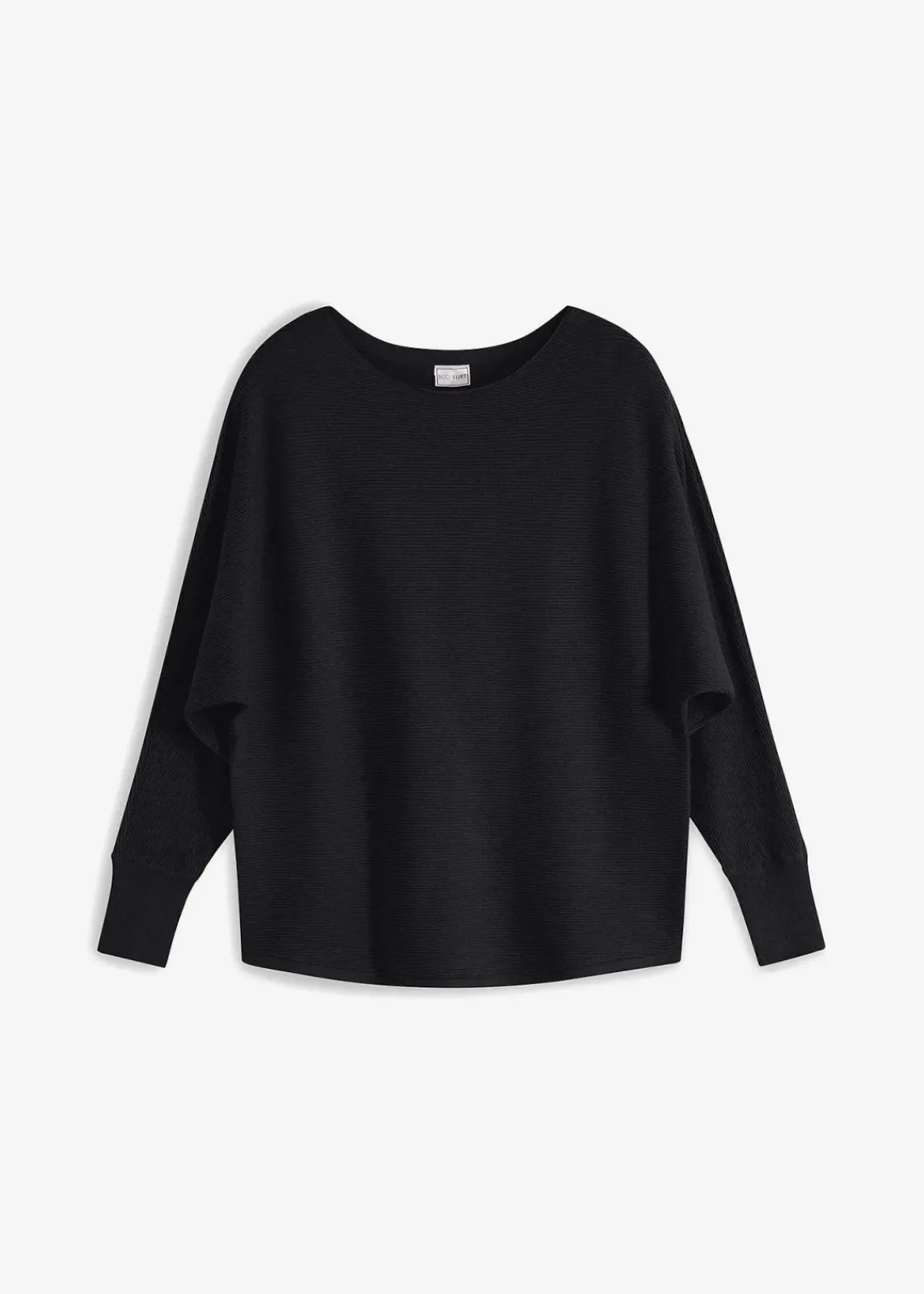 bonprix Bekleidung·Umstandsmode|Strickmode^Oversize-Ripp-Pullover schwarz