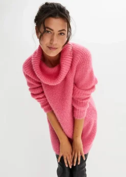 bonprix Bekleidung·Umstandsmode|Bekleidung·Jeans^Oversize-Rollkragenpullover pink