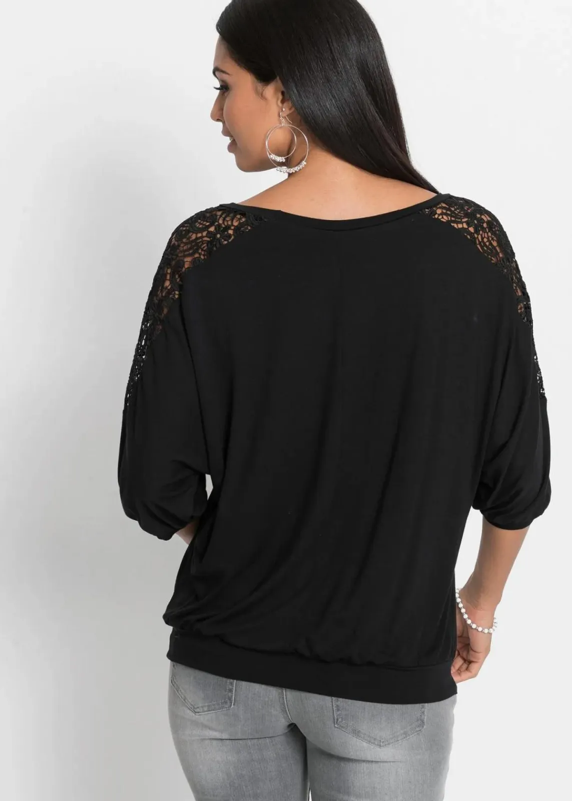 bonprix Nachhaltigere Materialien|Shirts & Tops^Oversize-Shirt aus Viskose-Mix schwarz