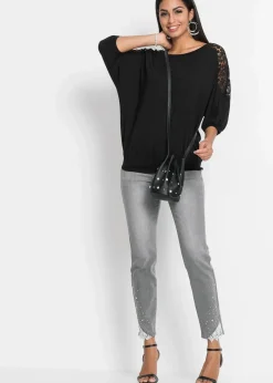 bonprix Nachhaltigere Materialien|Shirts & Tops^Oversize-Shirt aus Viskose-Mix schwarz