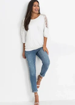 bonprix Shirts & Tops|Nachhaltigere Materialien^Oversize-Shirt aus Viskose-Mix wollweiß