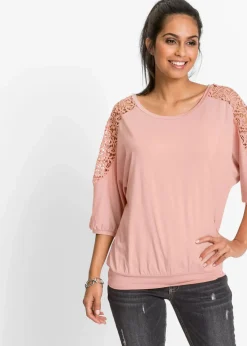 bonprix Nachhaltigere Materialien|Shirts & Tops^Oversize-Shirt aus Viskose-Mix vintagerosa