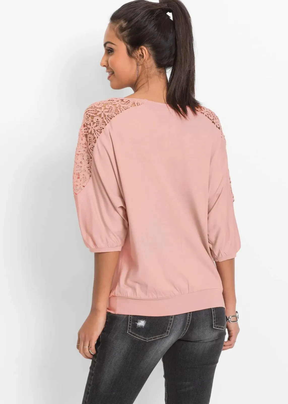 bonprix Nachhaltigere Materialien|Shirts & Tops^Oversize-Shirt aus Viskose-Mix vintagerosa