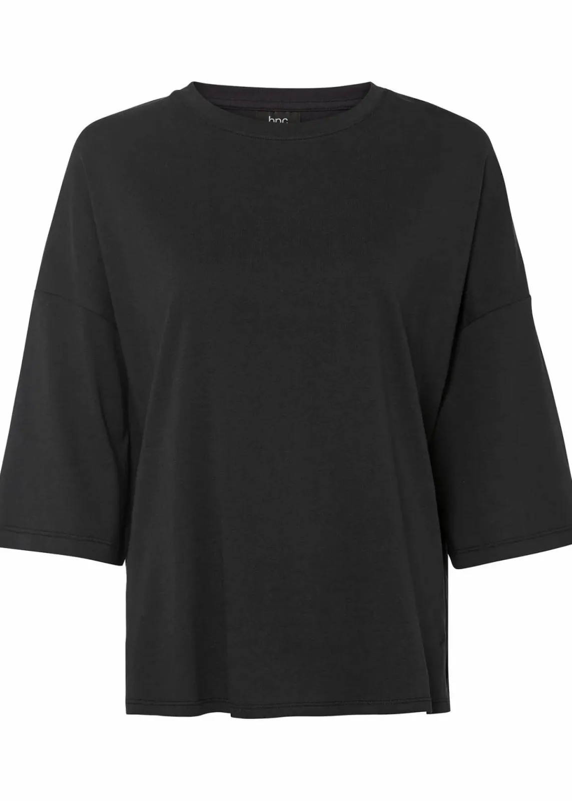 bonprix Shirts & Tops|Nachhaltigere Materialien^Oversize-Shirt aus elastischem Bio-Baumwoll-Mix schwarz