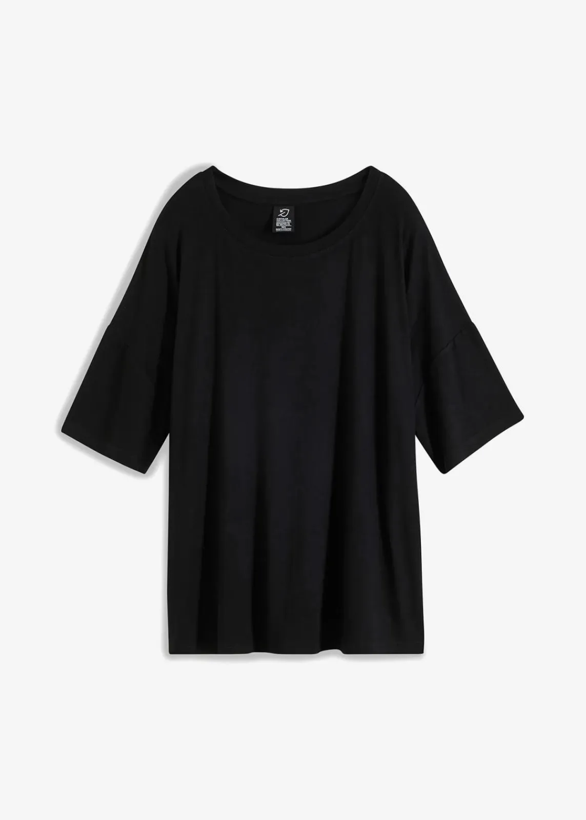 bonprix Nachhaltigere Materialien|Shirts & Tops^Oversize-Shirt aus fließender Viskose schwarz