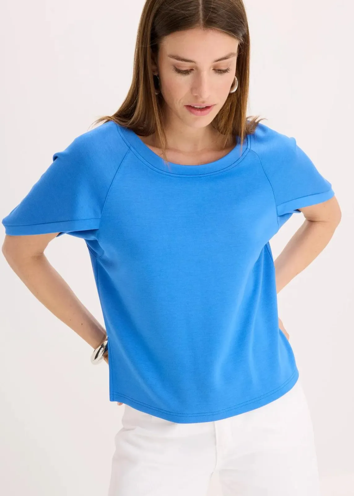 bonprix Shirts & Tops^Oversize-Shirt aus fließendem Viskose-Mix gletscherblau