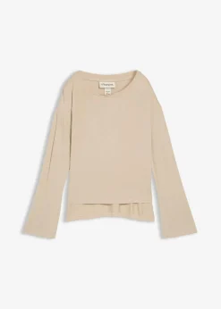 bonprix Shirts & Tops^Oversize-Shirt aus fließendem Viskose-Elasthan-Mix sand