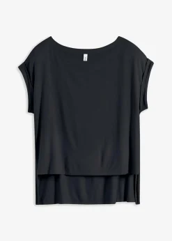 bonprix Shirts & Tops^Oversize-Shirt aus fließender Viskose schwarz