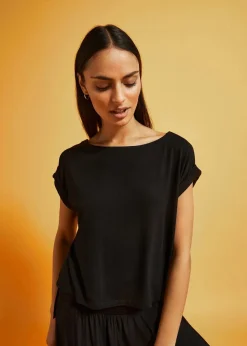 bonprix Shirts & Tops^Oversize-Shirt aus fließender Viskose schwarz