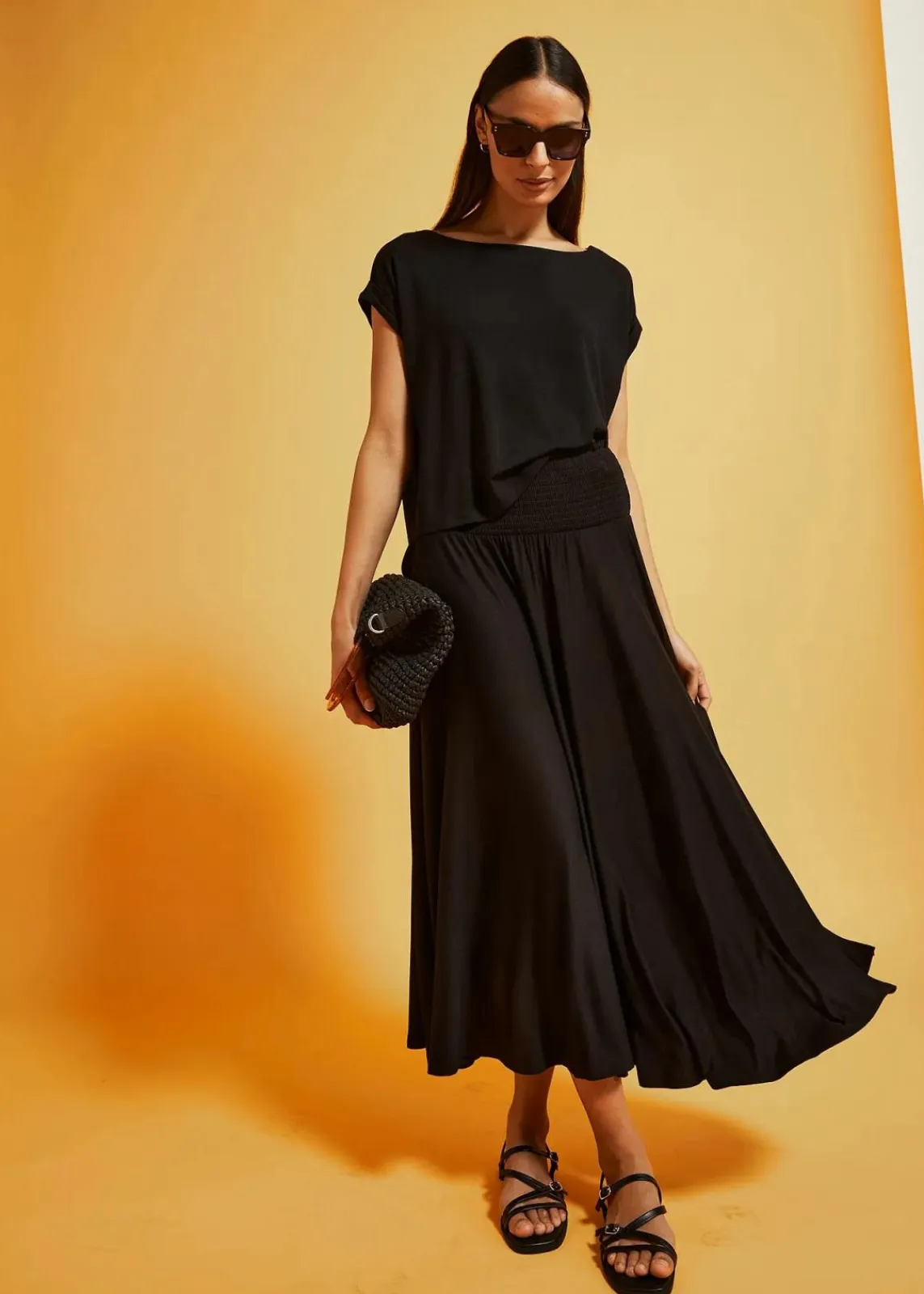 bonprix Shirts & Tops^Oversize-Shirt aus fließender Viskose schwarz