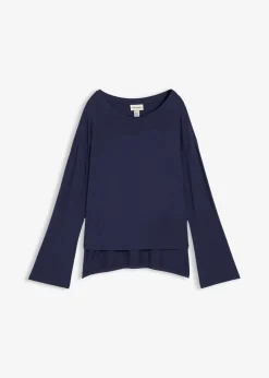 bonprix Shirts & Tops^Oversize-Shirt aus fließendem Viskose-Elasthan-Mix dunkelblau