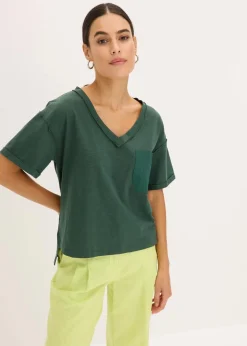 bonprix Shirts & Tops^Oversize-Shirt aus reiner Baumwolle schattengrün
