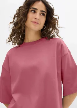 bonprix Basics|Shirts & Tops^Oversize-Shirt aus reiner schwerer Bio-Baumwolle softbeere