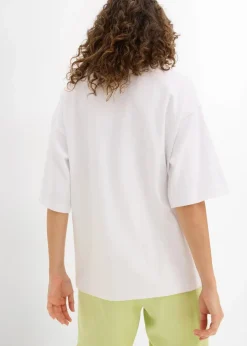 bonprix Nachhaltigere Materialien|Shirts & Tops^Oversize-Shirt aus reiner schwerer Bio-Baumwolle weiß