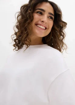 bonprix Nachhaltigere Materialien|Shirts & Tops^Oversize-Shirt aus reiner schwerer Bio-Baumwolle weiß