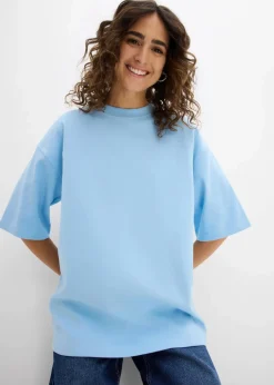 bonprix Nachhaltigere Materialien|Shirts & Tops^Oversize-Shirt aus reiner schwerer Bio-Baumwolle hellblau