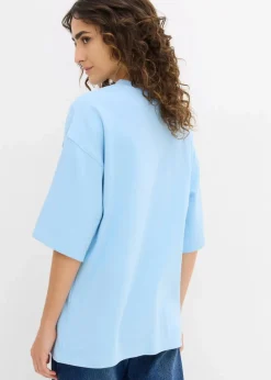 bonprix Nachhaltigere Materialien|Shirts & Tops^Oversize-Shirt aus reiner schwerer Bio-Baumwolle hellblau