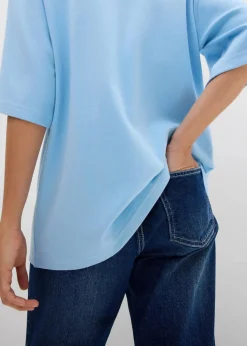 bonprix Nachhaltigere Materialien|Shirts & Tops^Oversize-Shirt aus reiner schwerer Bio-Baumwolle hellblau