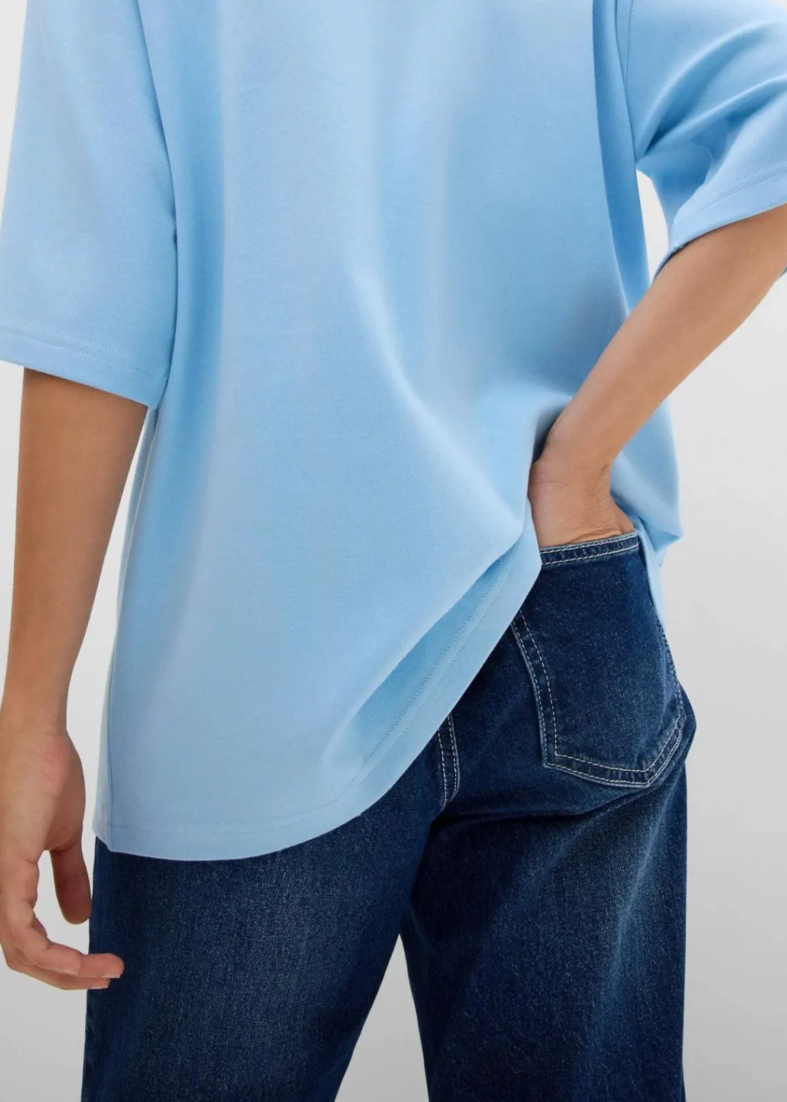 bonprix Nachhaltigere Materialien|Shirts & Tops^Oversize-Shirt aus reiner schwerer Bio-Baumwolle hellblau