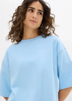 bonprix Nachhaltigere Materialien|Shirts & Tops^Oversize-Shirt aus reiner schwerer Bio-Baumwolle hellblau