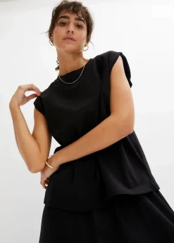 bonprix Nachhaltigere Materialien|Shirts & Tops^Oversize-Shirt aus reiner Bio-Baumwolle schwarz