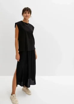 bonprix Nachhaltigere Materialien|Shirts & Tops^Oversize-Shirt aus reiner Bio-Baumwolle schwarz